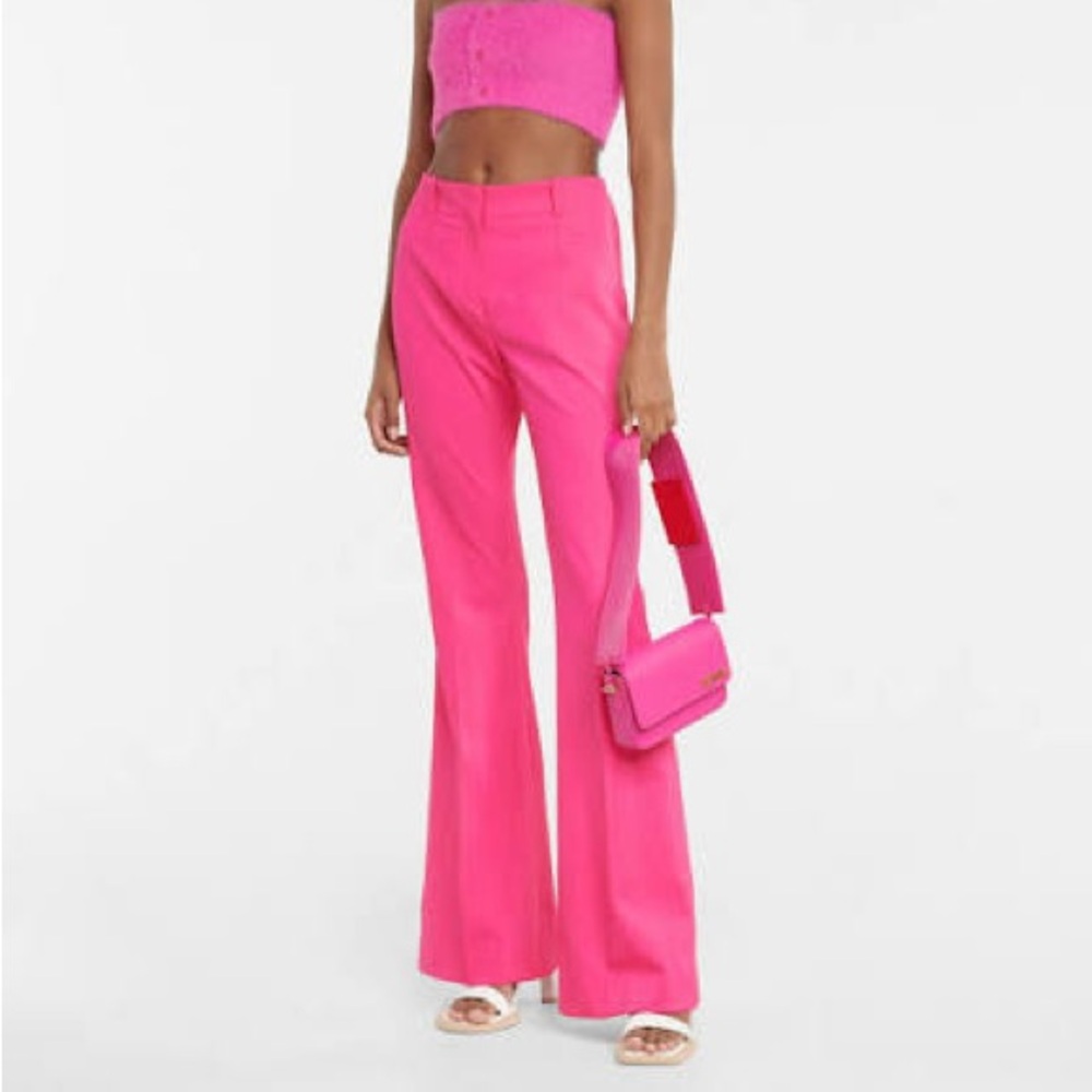 Jacquemus La Montagne sz FR 38 US 6 - 28 Pinu Pants Flare High Waist Wool Blend